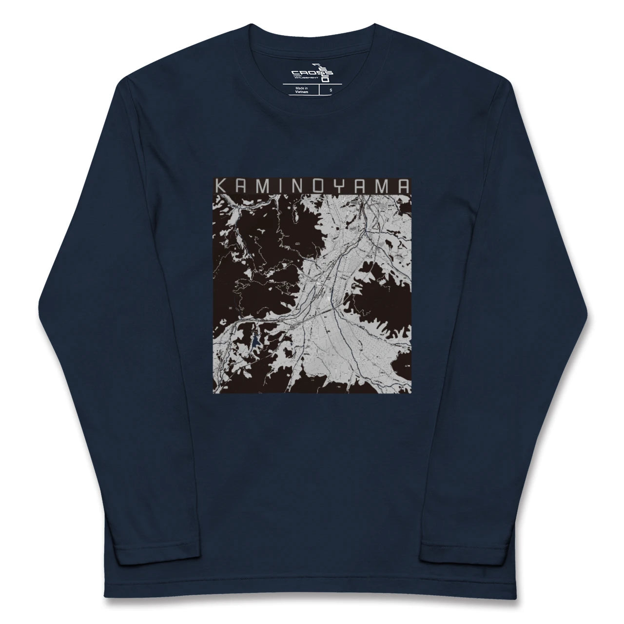 【上山(山形県)】地図柄ロングスリーブTシャツ