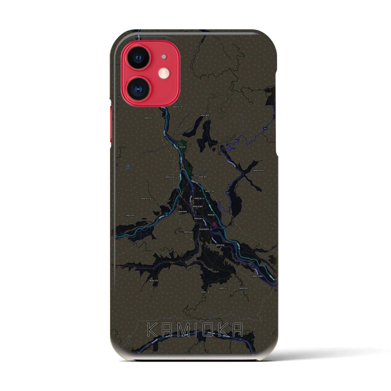 【神岡(岐阜県)】地図柄iPhoneケース(バックカバータイプ)
