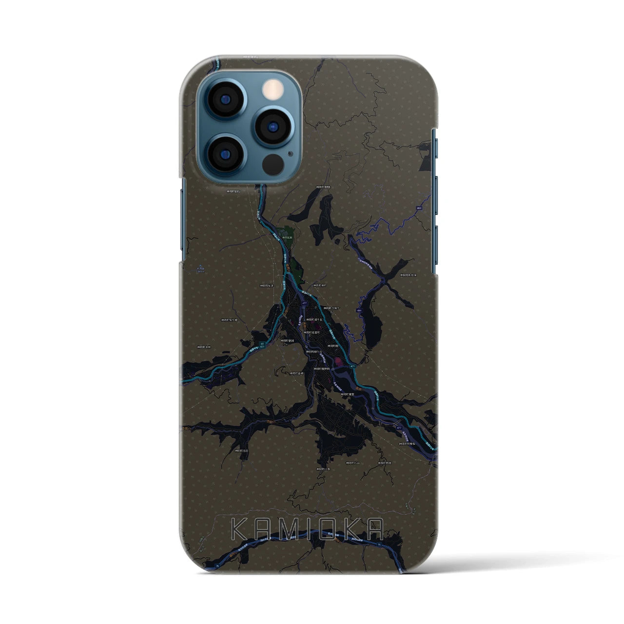 【神岡(岐阜県)】地図柄iPhoneケース(バックカバータイプ)