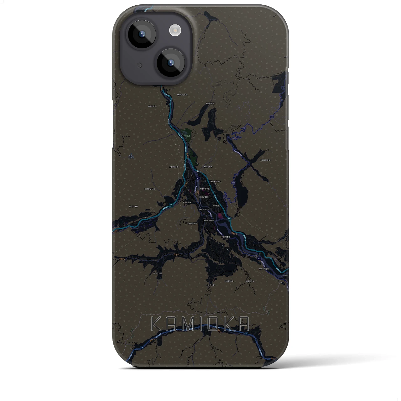 【神岡(岐阜県)】地図柄iPhoneケース(バックカバータイプ)