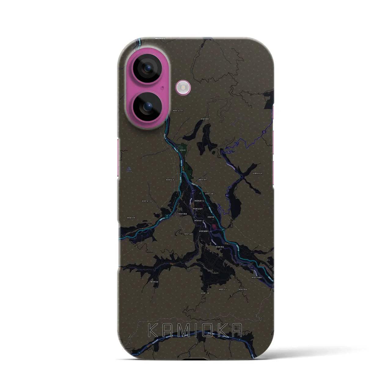 【神岡(岐阜県)】地図柄iPhoneケース(バックカバータイプ)