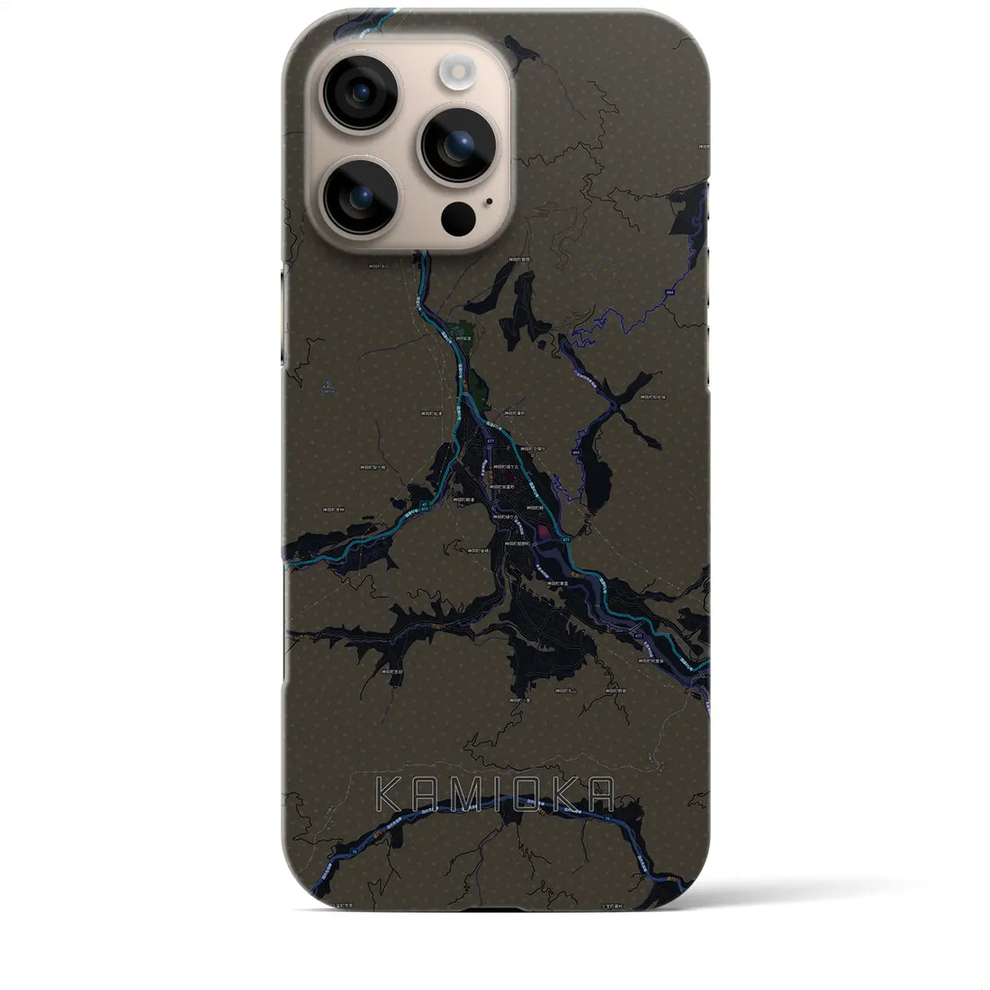 【神岡(岐阜県)】地図柄iPhoneケース(バックカバータイプ)