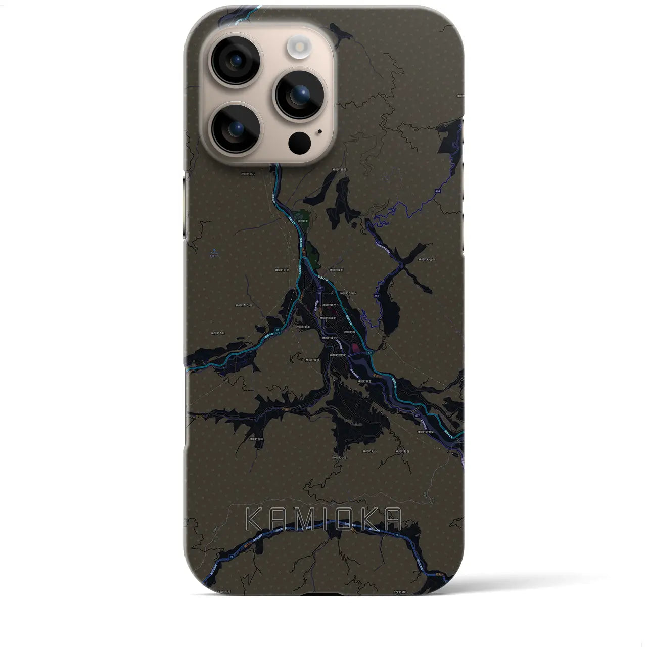 【神岡(岐阜県)】地図柄iPhoneケース(バックカバータイプ)