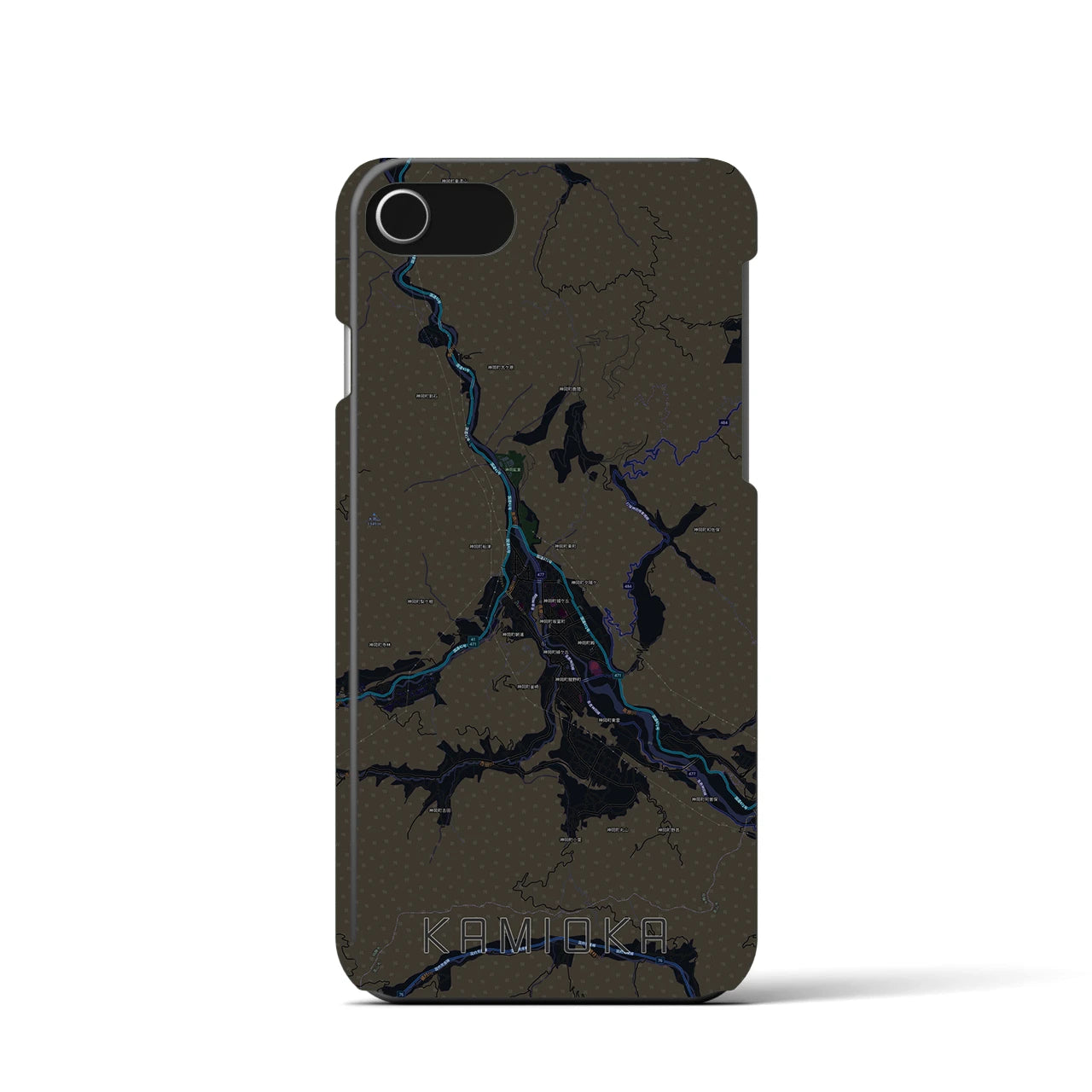 【神岡(岐阜県)】地図柄iPhoneケース(バックカバータイプ)