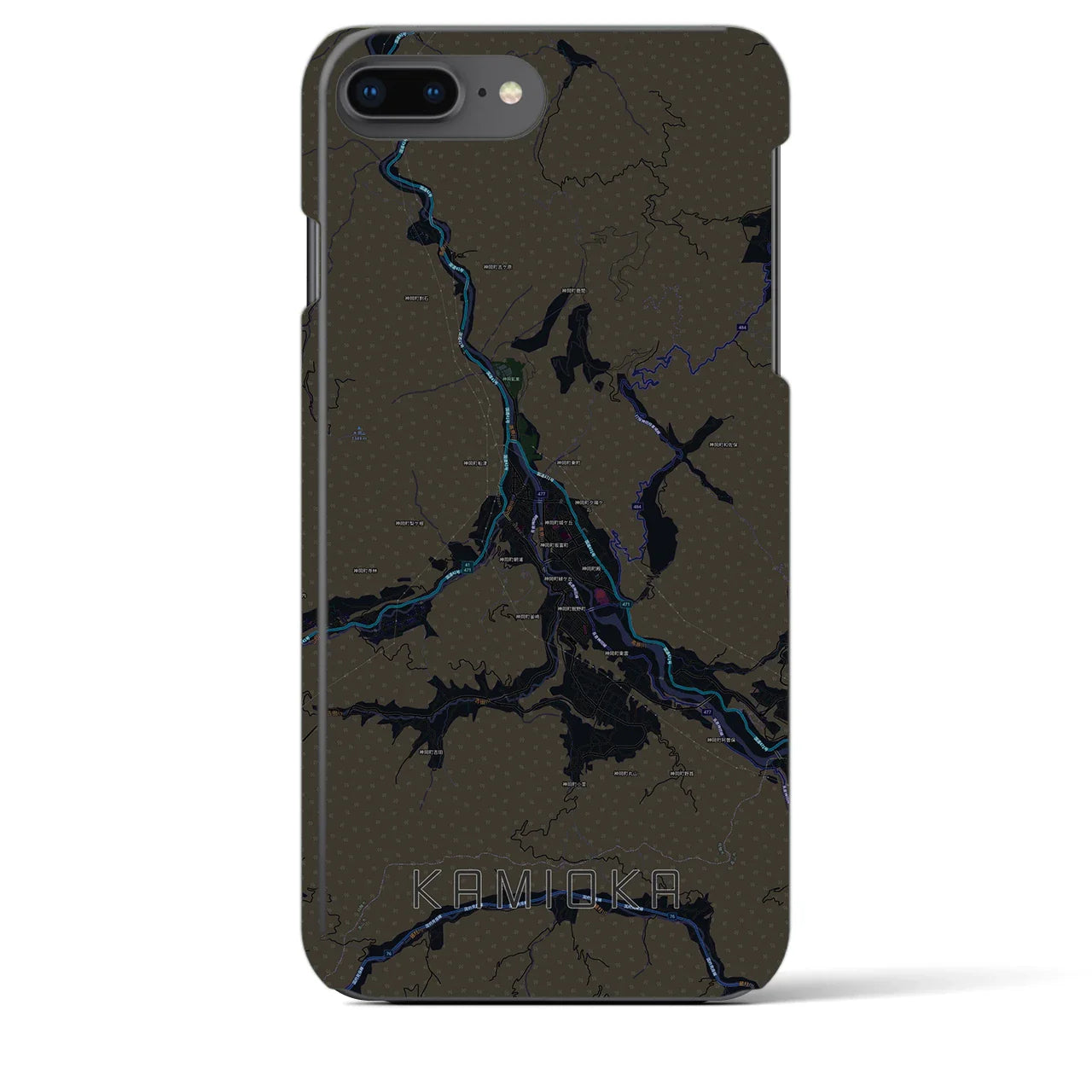 【神岡(岐阜県)】地図柄iPhoneケース(バックカバータイプ)