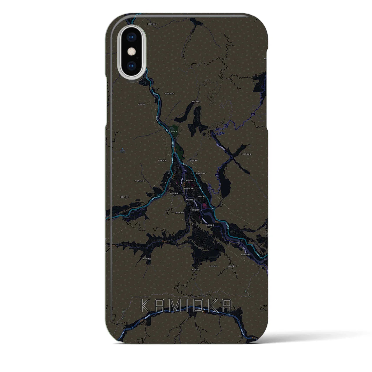 【神岡(岐阜県)】地図柄iPhoneケース(バックカバータイプ)