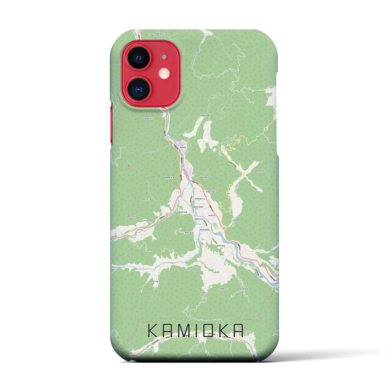 【神岡(岐阜県)】地図柄iPhoneケース(バックカバータイプ)