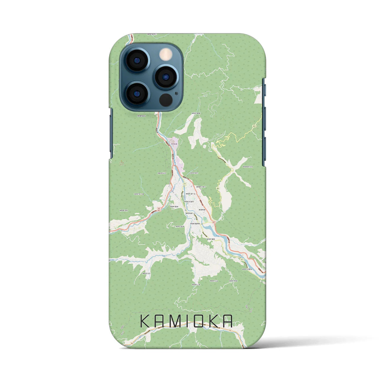 【神岡(岐阜県)】地図柄iPhoneケース(バックカバータイプ)