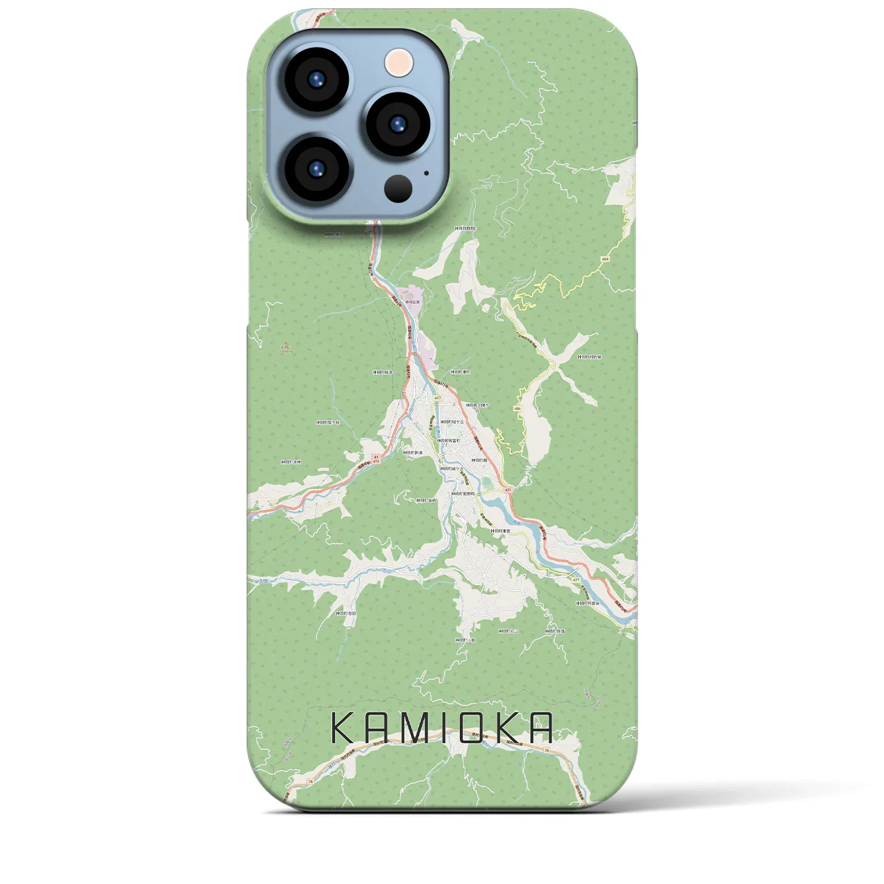 【神岡(岐阜県)】地図柄iPhoneケース(バックカバータイプ)