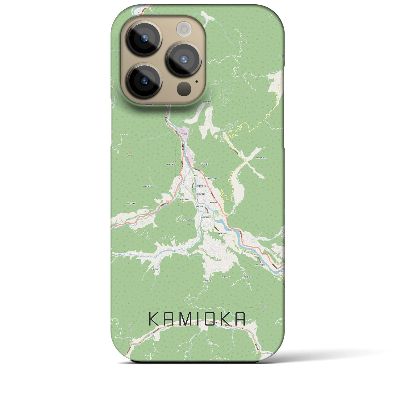 【神岡(岐阜県)】地図柄iPhoneケース(バックカバータイプ)