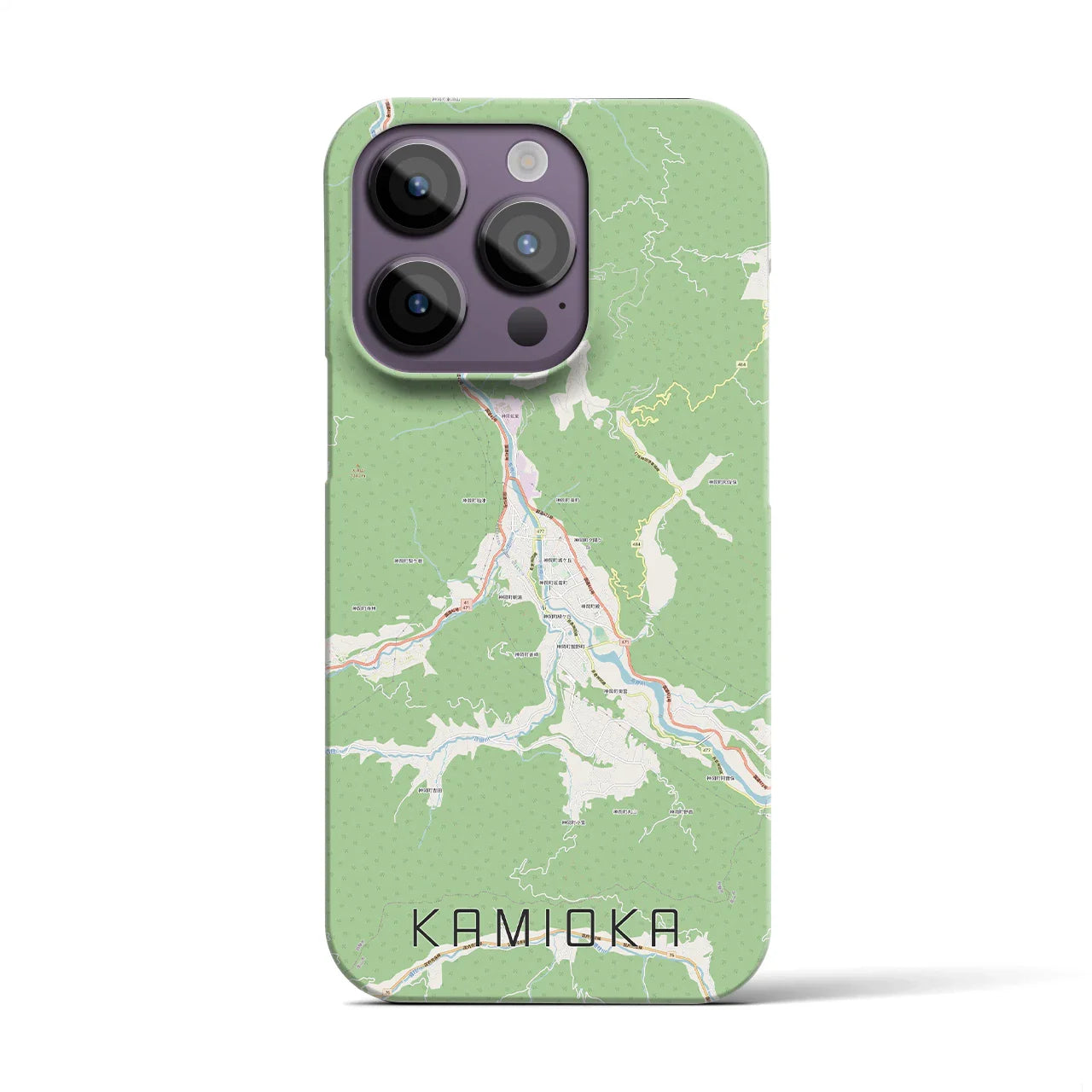 【神岡(岐阜県)】地図柄iPhoneケース(バックカバータイプ)