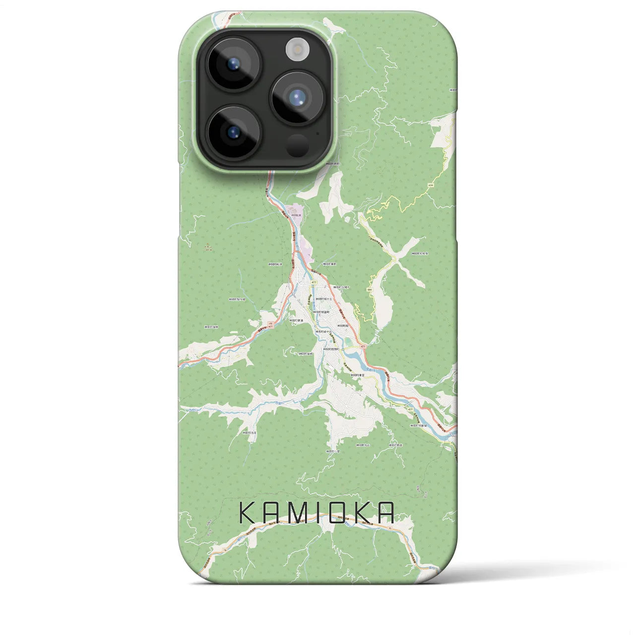 【神岡(岐阜県)】地図柄iPhoneケース(バックカバータイプ)