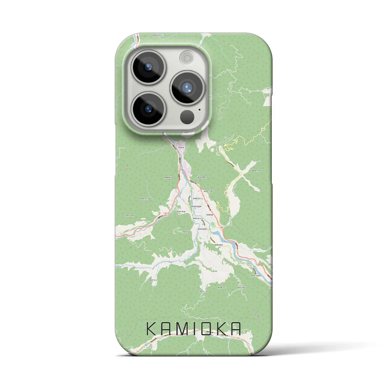 【神岡(岐阜県)】地図柄iPhoneケース(バックカバータイプ)