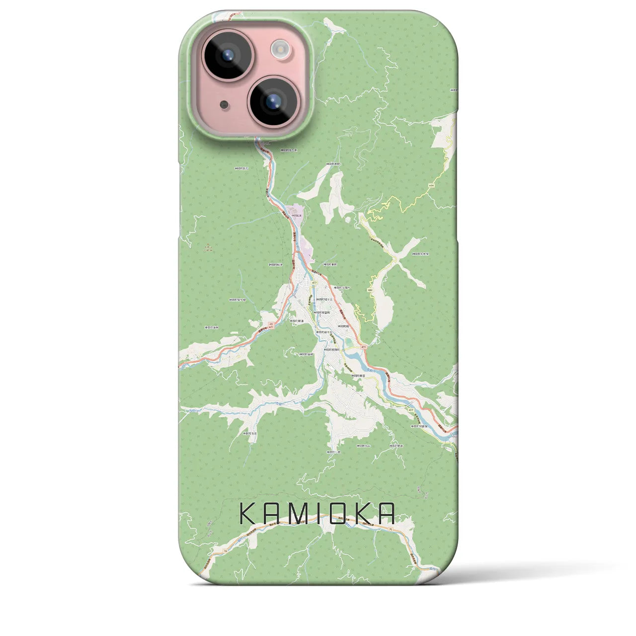 【神岡(岐阜県)】地図柄iPhoneケース(バックカバータイプ)