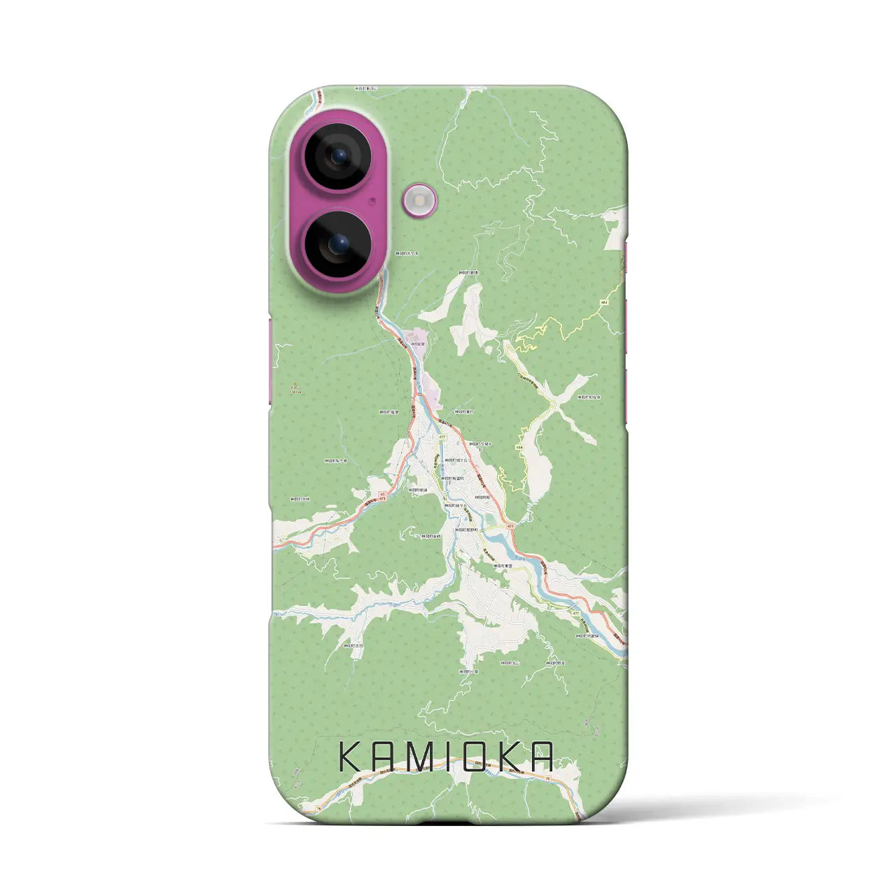 【神岡(岐阜県)】地図柄iPhoneケース(バックカバータイプ)
