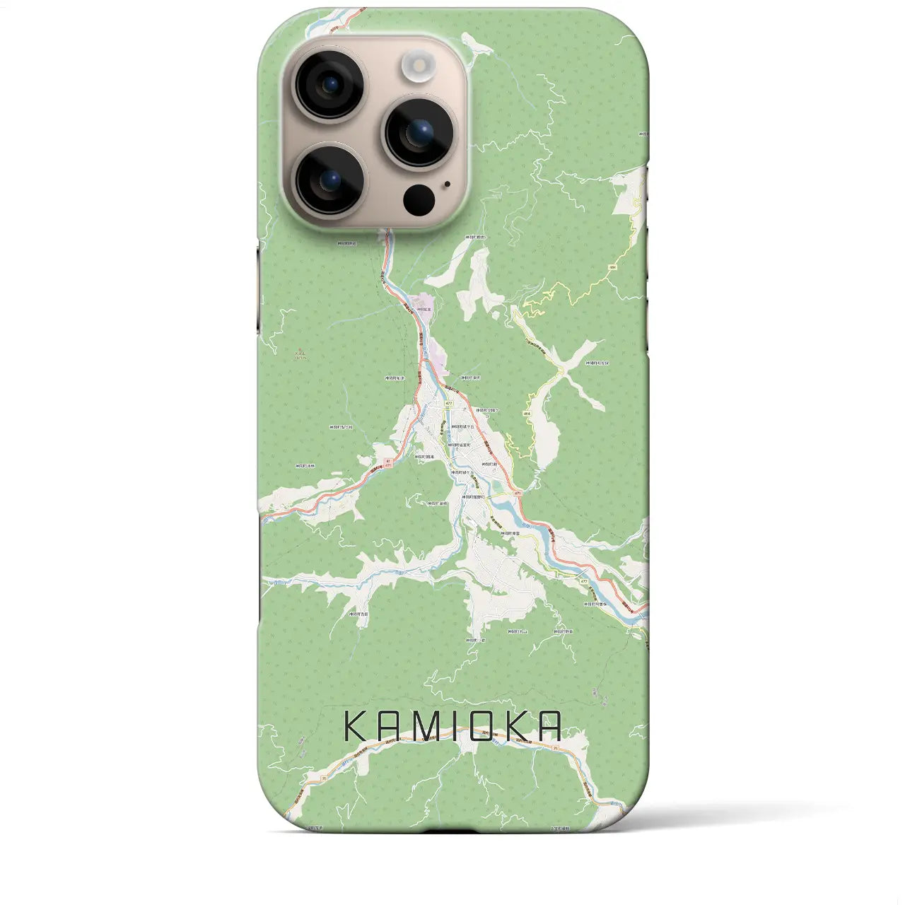 【神岡(岐阜県)】地図柄iPhoneケース(バックカバータイプ)