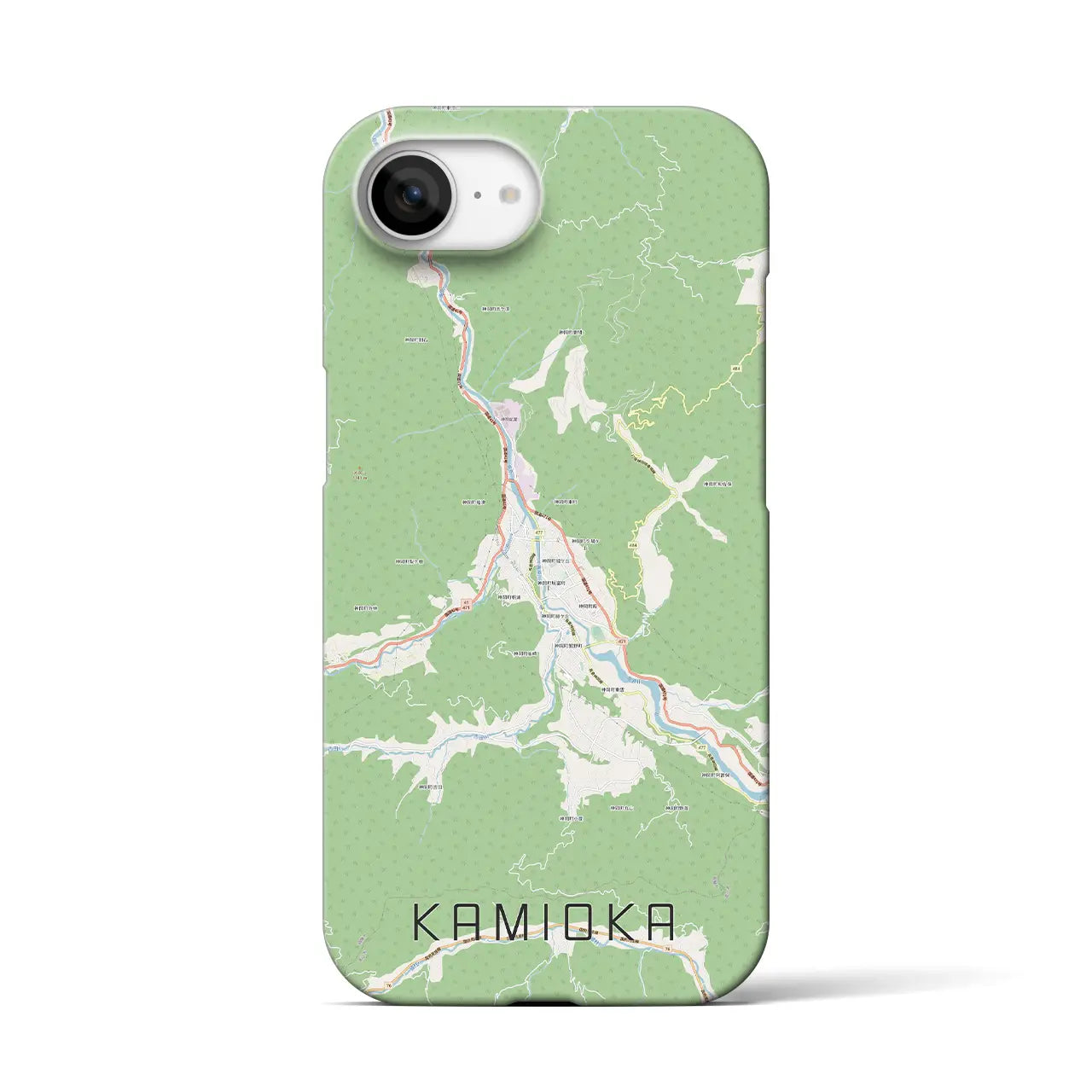 【神岡(岐阜県)】地図柄iPhoneケース(バックカバータイプ)