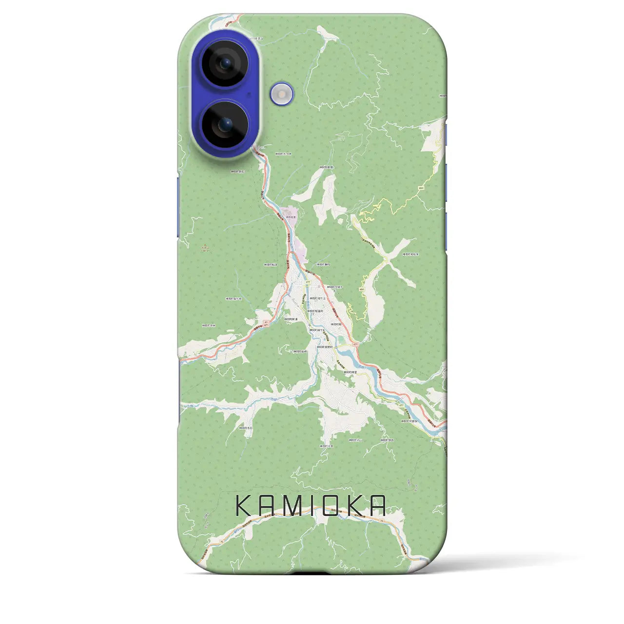 【神岡(岐阜県)】地図柄iPhoneケース(バックカバータイプ)