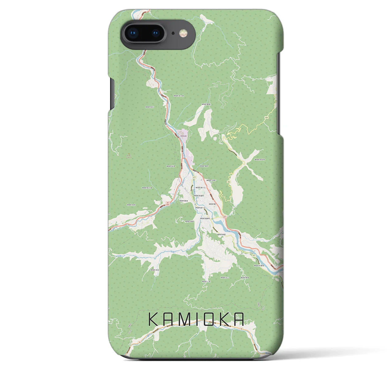 【神岡(岐阜県)】地図柄iPhoneケース(バックカバータイプ)