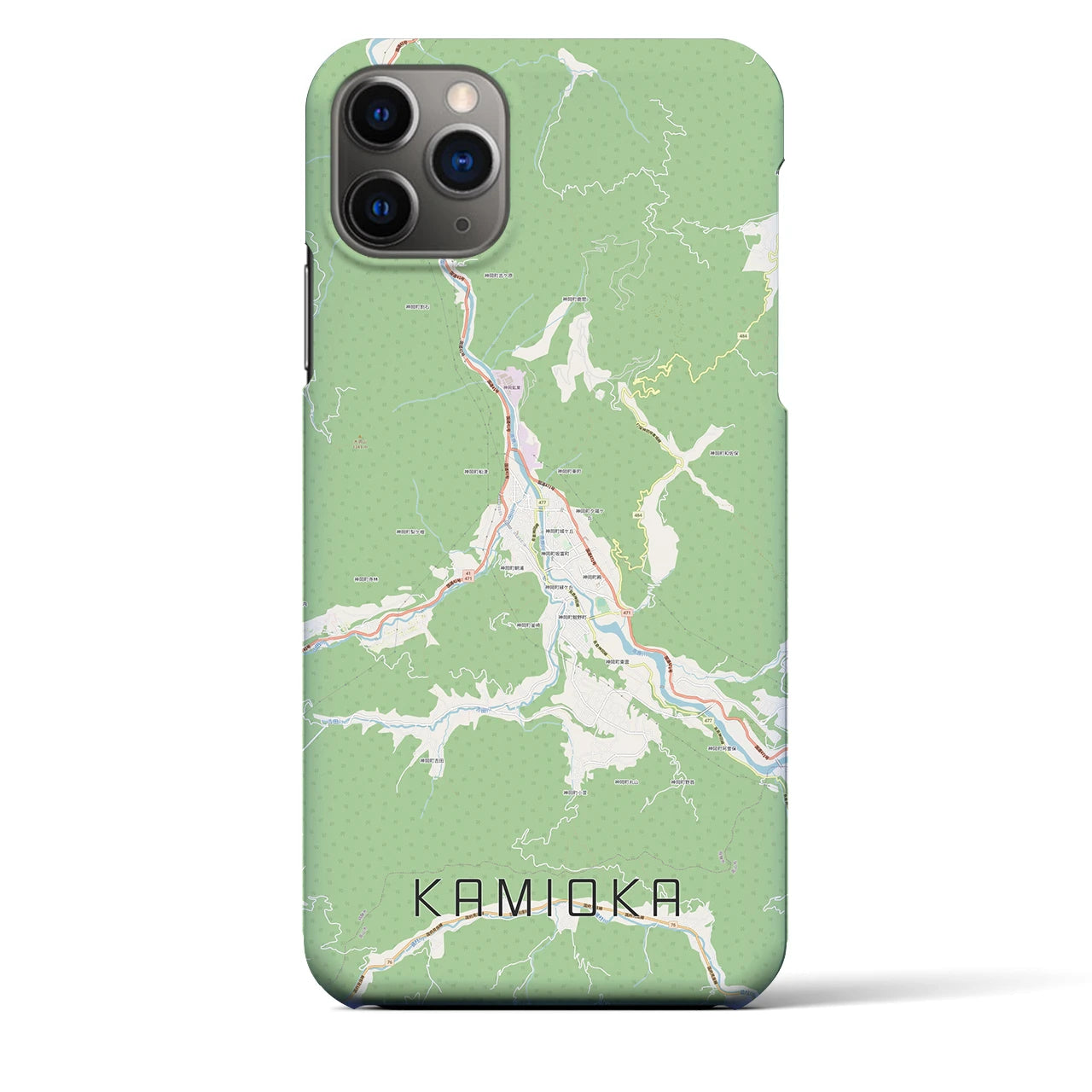 【神岡(岐阜県)】地図柄iPhoneケース(バックカバータイプ)