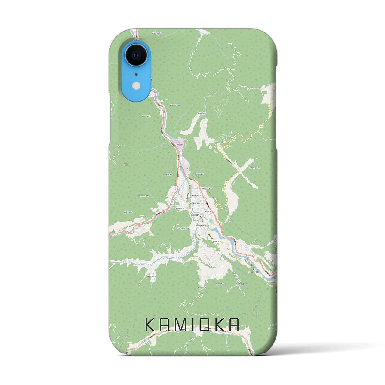 【神岡(岐阜県)】地図柄iPhoneケース(バックカバータイプ)