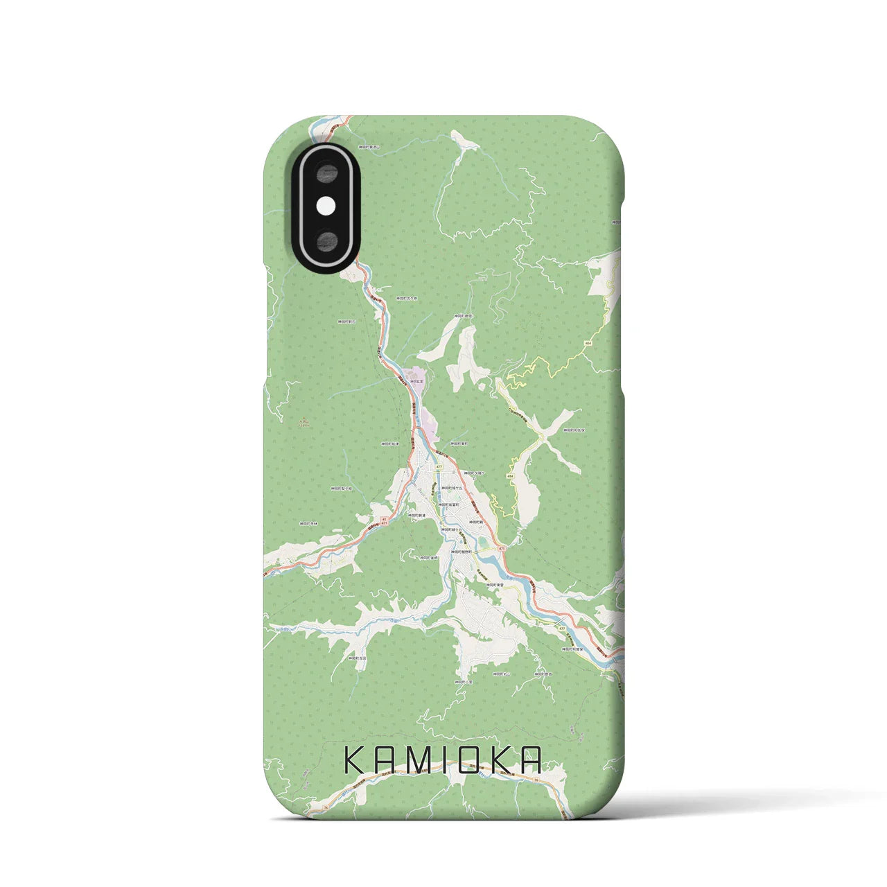 【神岡(岐阜県)】地図柄iPhoneケース(バックカバータイプ)
