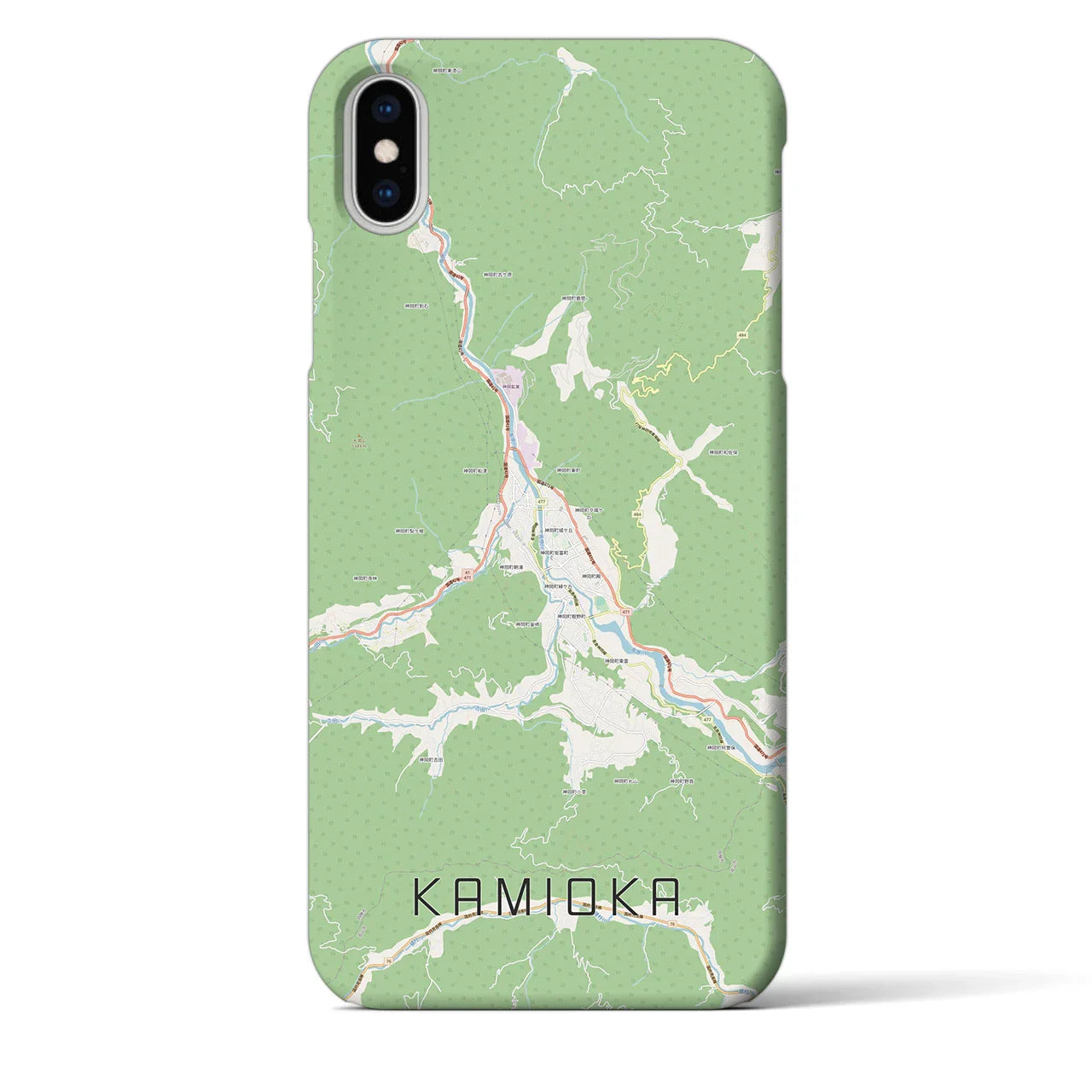 【神岡(岐阜県)】地図柄iPhoneケース(バックカバータイプ)