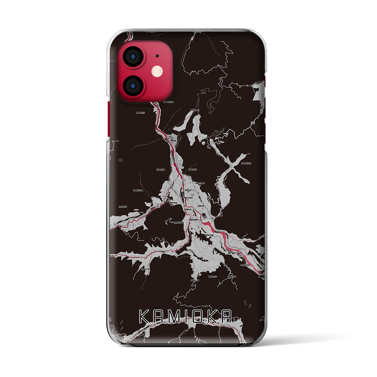 【神岡(岐阜県)】地図柄iPhoneケース(クリアタイプ)