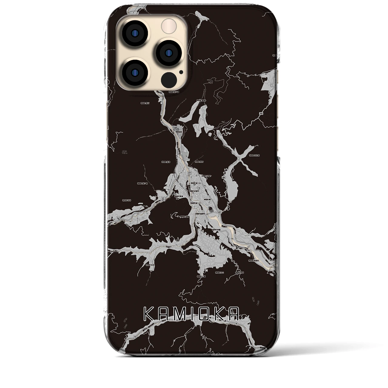 【神岡(岐阜県)】地図柄iPhoneケース(クリアタイプ)