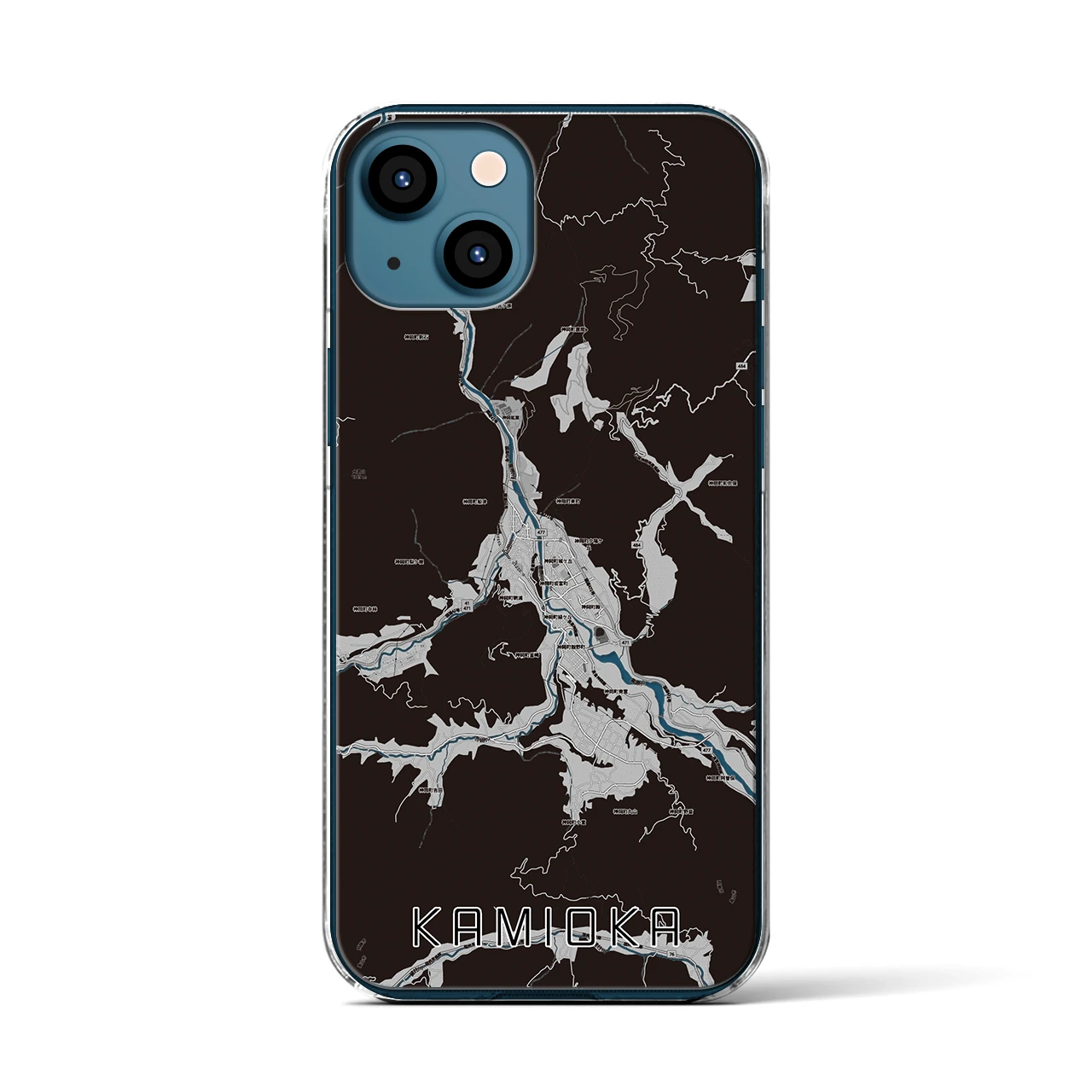 【神岡(岐阜県)】地図柄iPhoneケース(クリアタイプ)