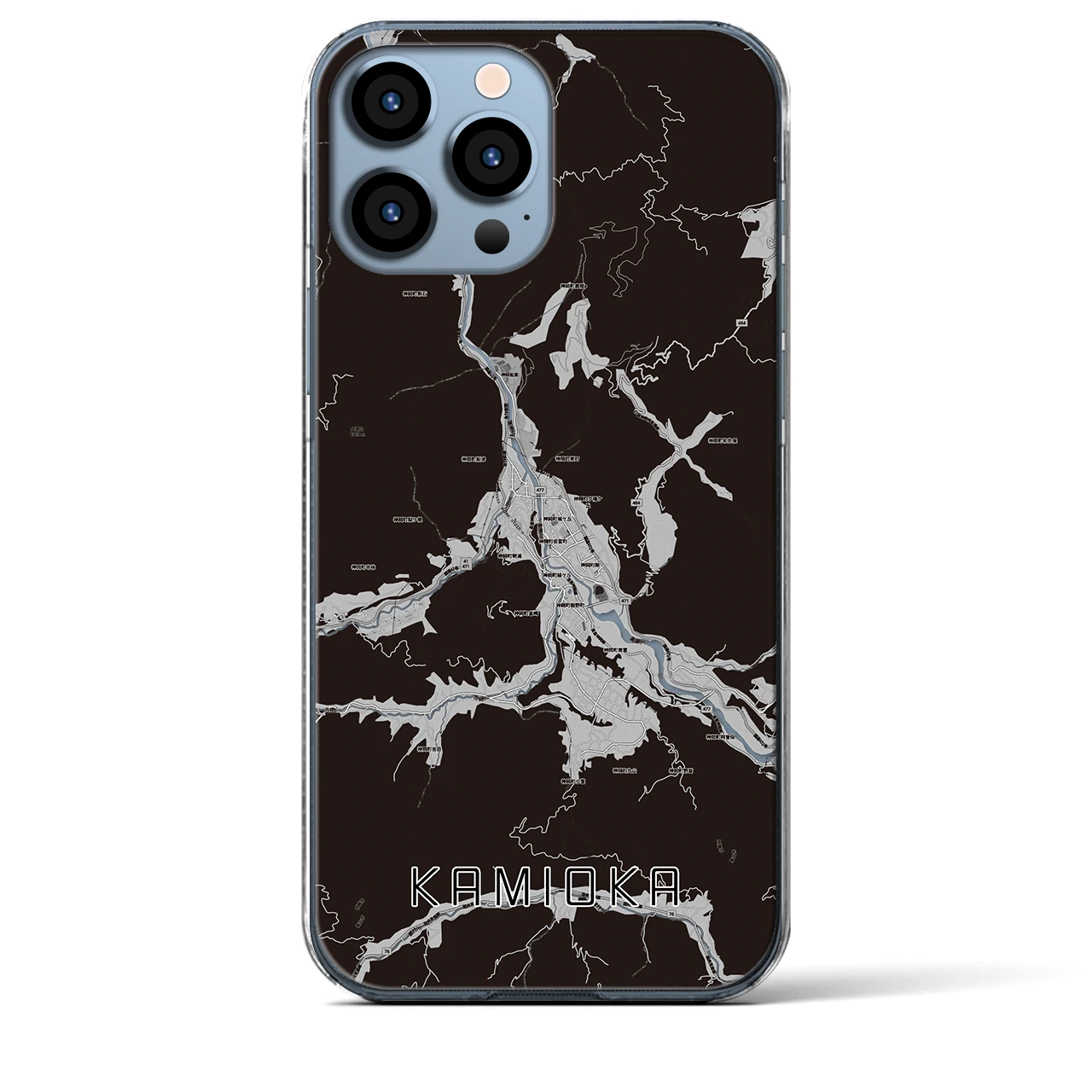 【神岡(岐阜県)】地図柄iPhoneケース(クリアタイプ)