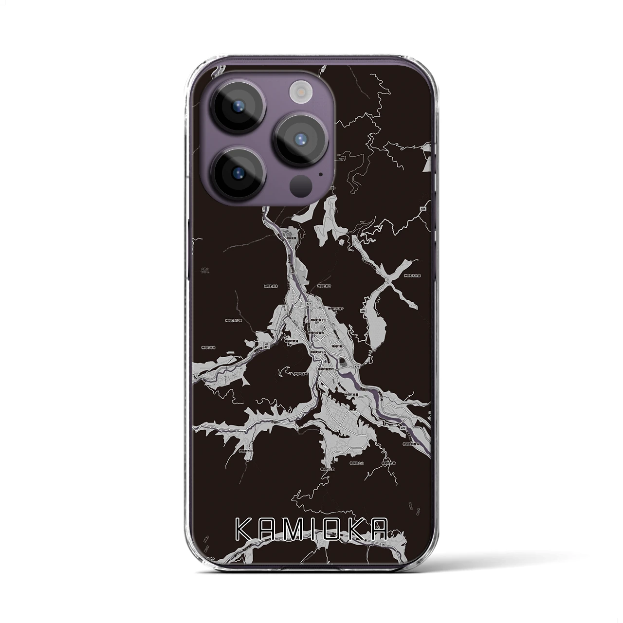 【神岡(岐阜県)】地図柄iPhoneケース(クリアタイプ)