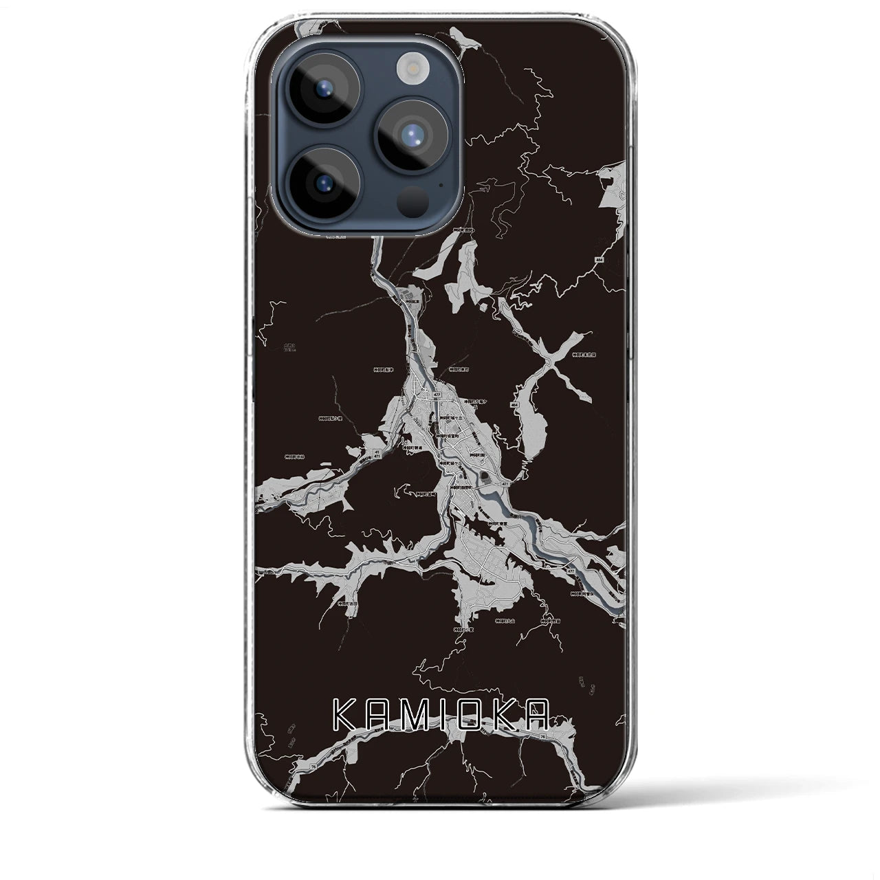 【神岡(岐阜県)】地図柄iPhoneケース(クリアタイプ)