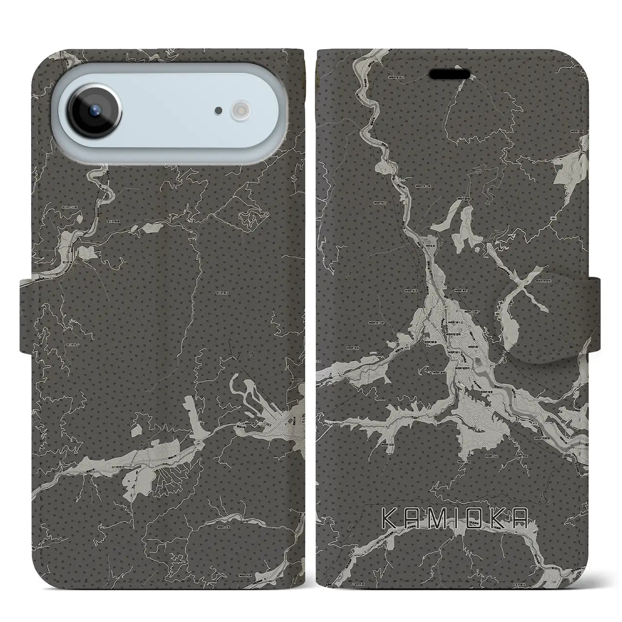 【神岡(岐阜県)】地図柄iPhoneケース(手帳タイプ)