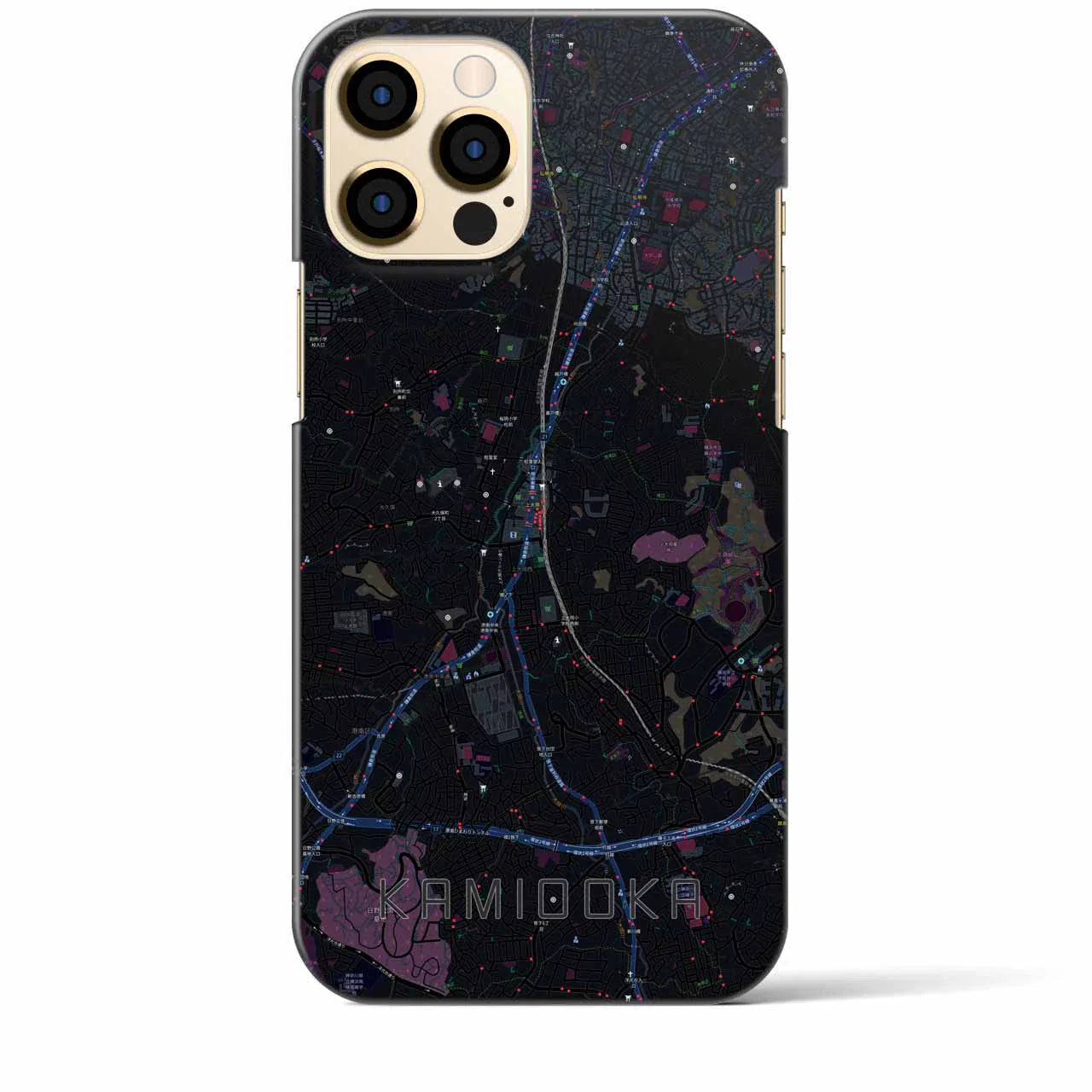 【上大岡(神奈川県)】地図柄iPhoneケース(バックカバータイプ)
