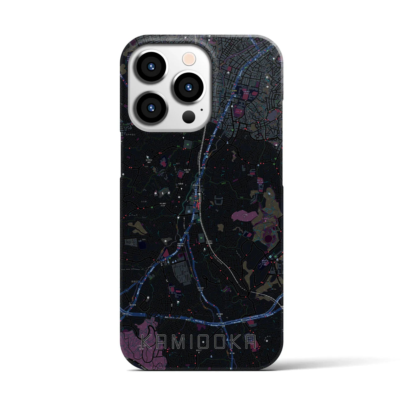【上大岡(神奈川県)】地図柄iPhoneケース(バックカバータイプ)