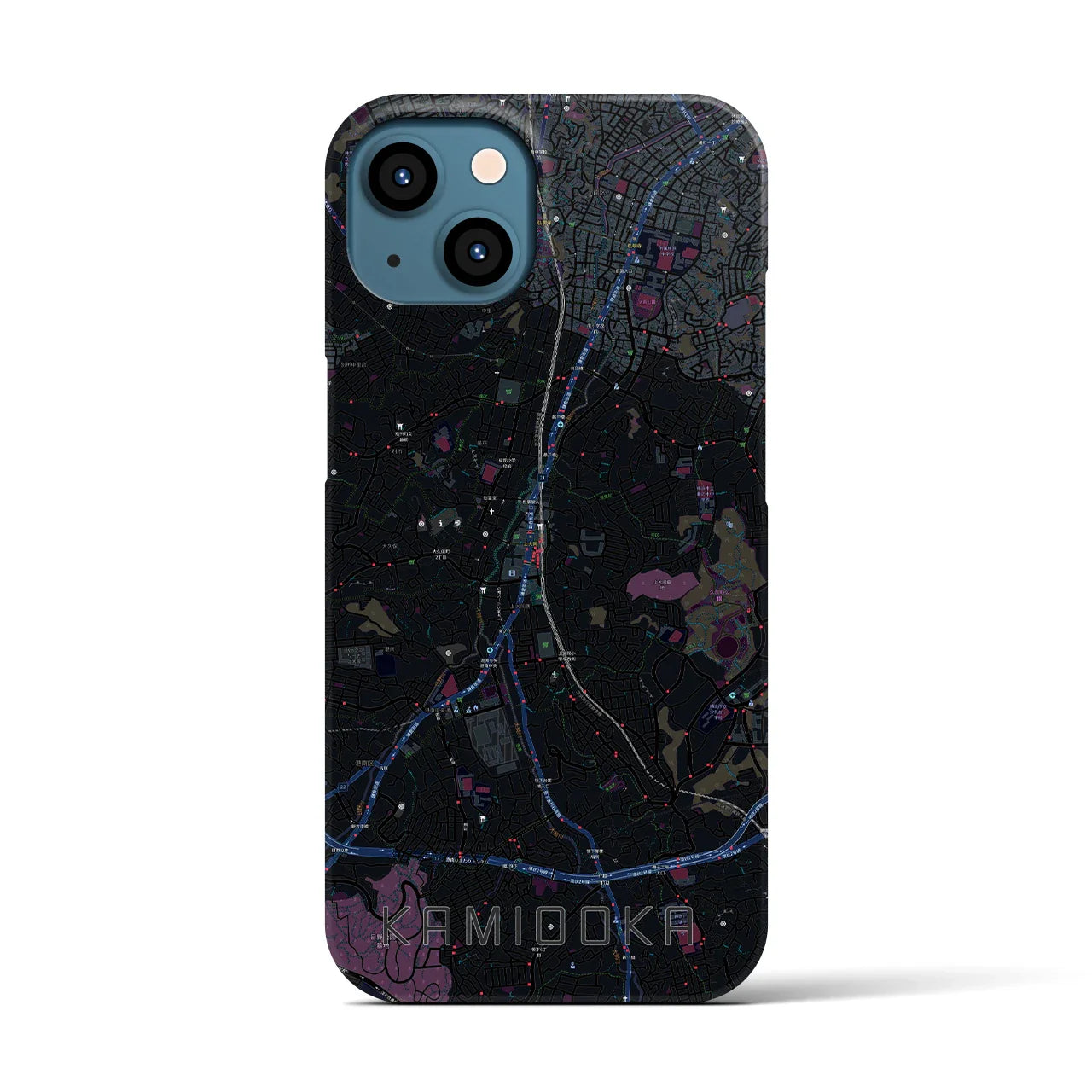 【上大岡(神奈川県)】地図柄iPhoneケース(バックカバータイプ)