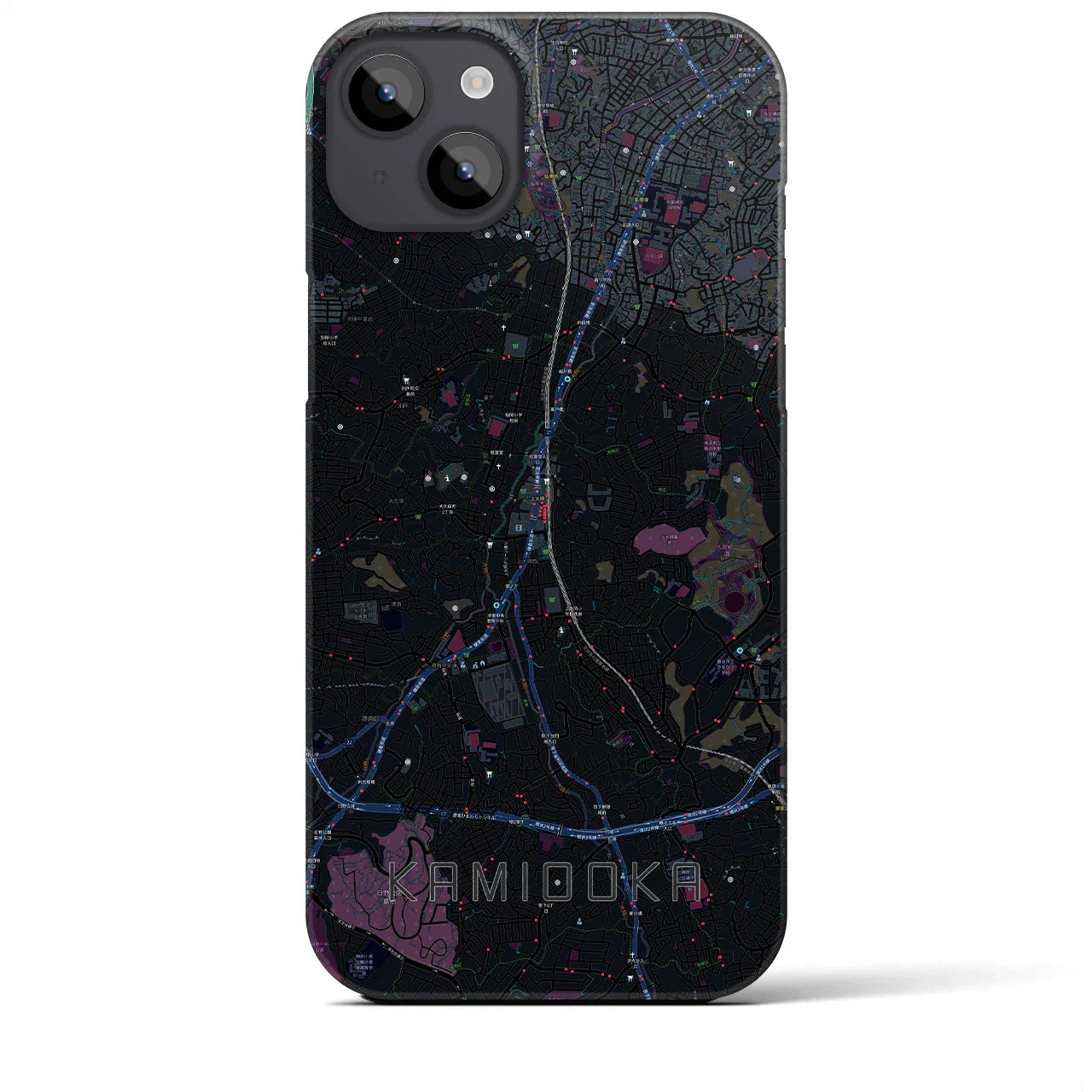 【上大岡(神奈川県)】地図柄iPhoneケース(バックカバータイプ)
