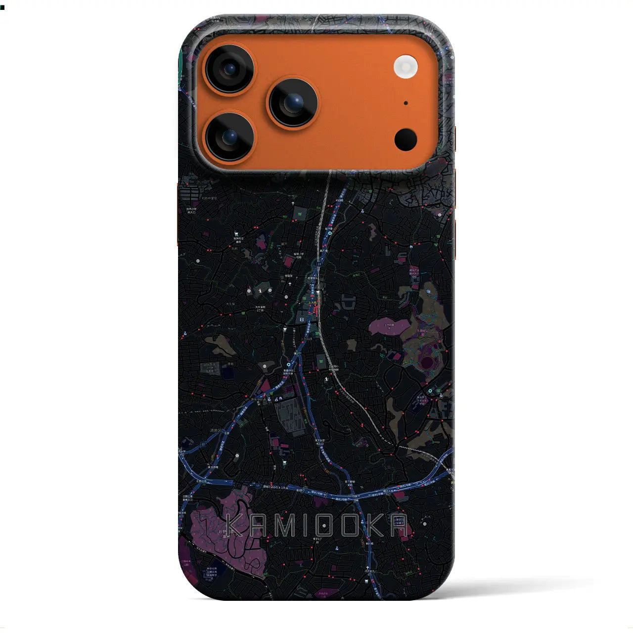 【上大岡(神奈川県)】地図柄iPhoneケース(バックカバータイプ)