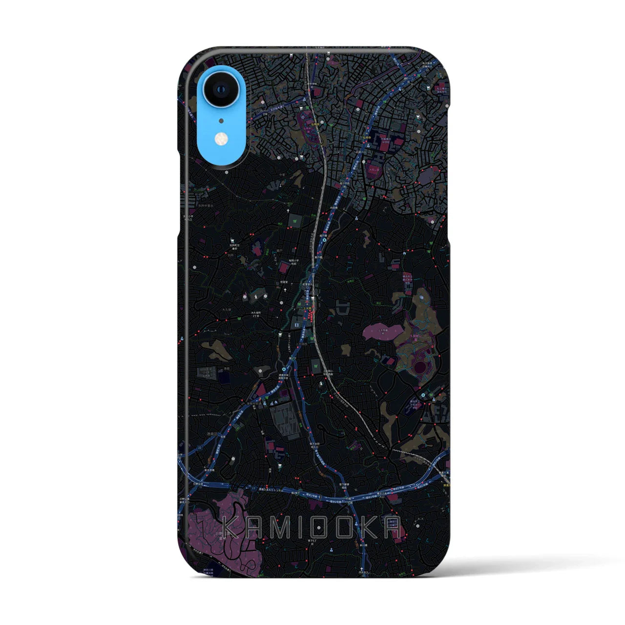【上大岡(神奈川県)】地図柄iPhoneケース(バックカバータイプ)