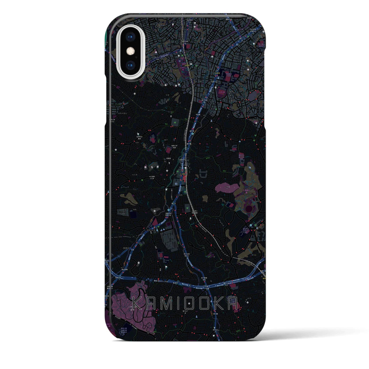 【上大岡(神奈川県)】地図柄iPhoneケース(バックカバータイプ)