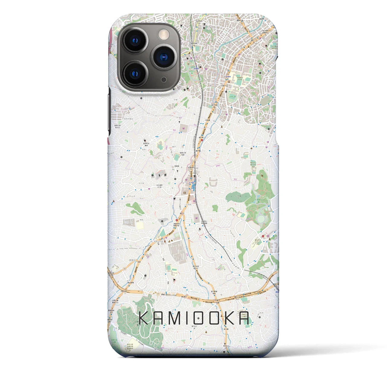 【上大岡(神奈川県)】地図柄iPhoneケース(バックカバータイプ)