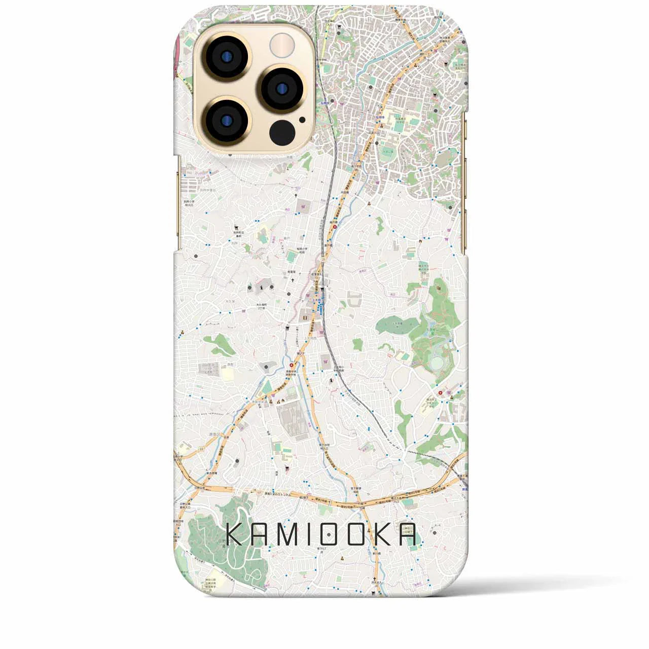 【上大岡(神奈川県)】地図柄iPhoneケース(バックカバータイプ)
