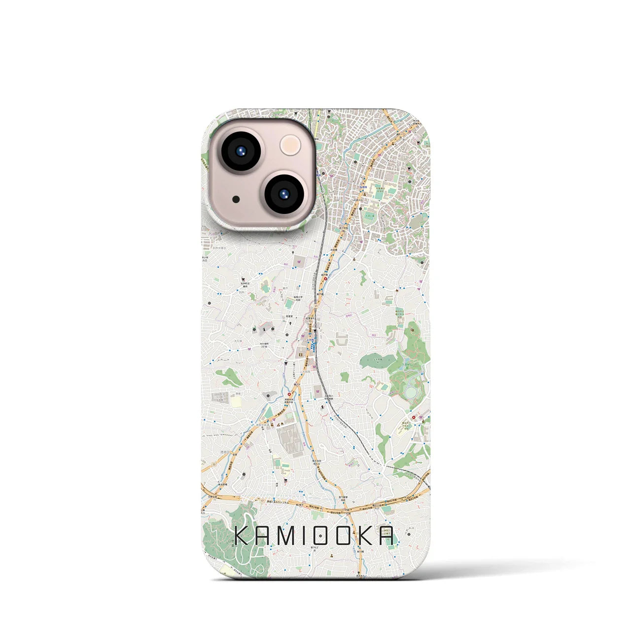 【上大岡(神奈川県)】地図柄iPhoneケース(バックカバータイプ)