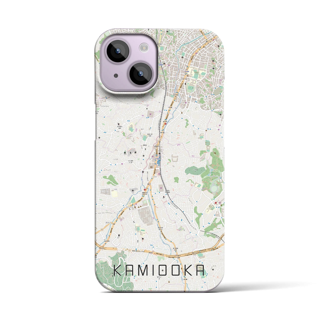 【上大岡(神奈川県)】地図柄iPhoneケース(バックカバータイプ)