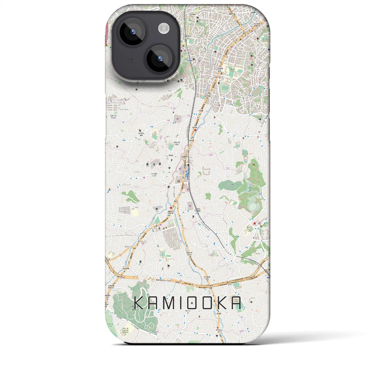 【上大岡(神奈川県)】地図柄iPhoneケース(バックカバータイプ)