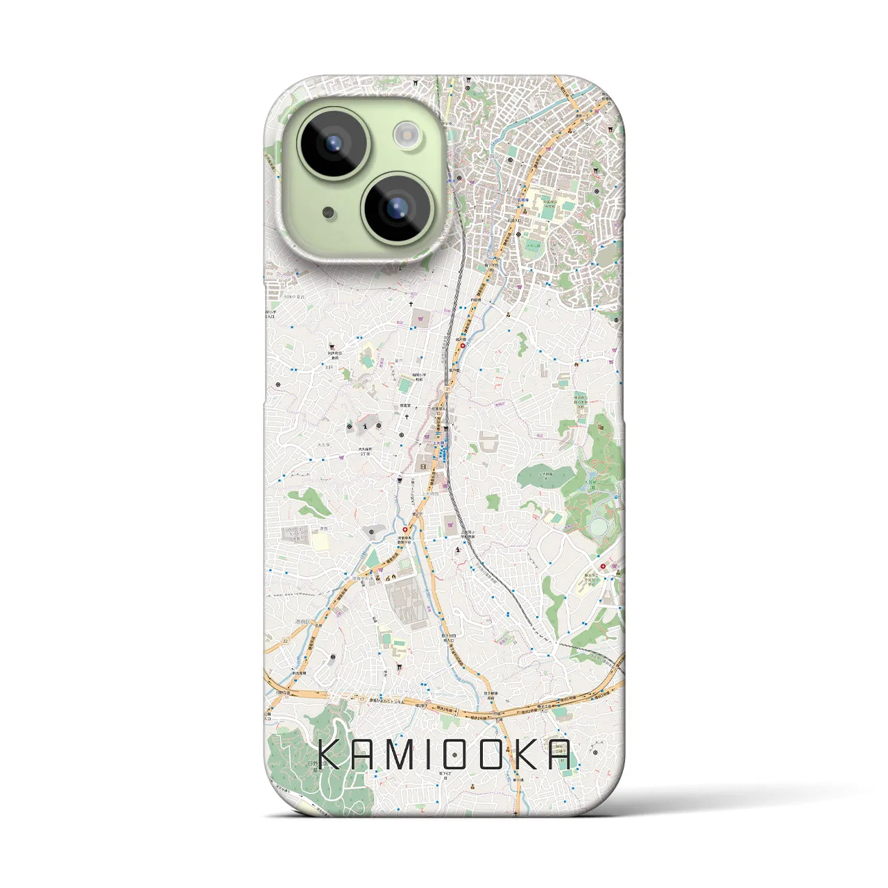 【上大岡(神奈川県)】地図柄iPhoneケース(バックカバータイプ)