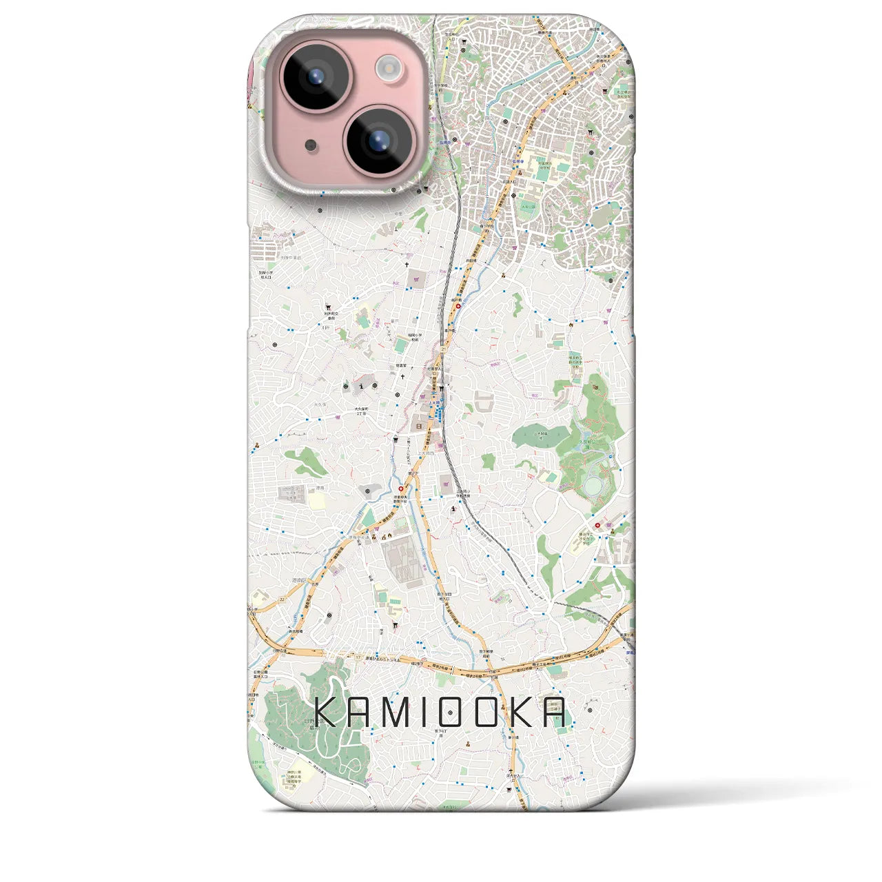 【上大岡(神奈川県)】地図柄iPhoneケース(バックカバータイプ)