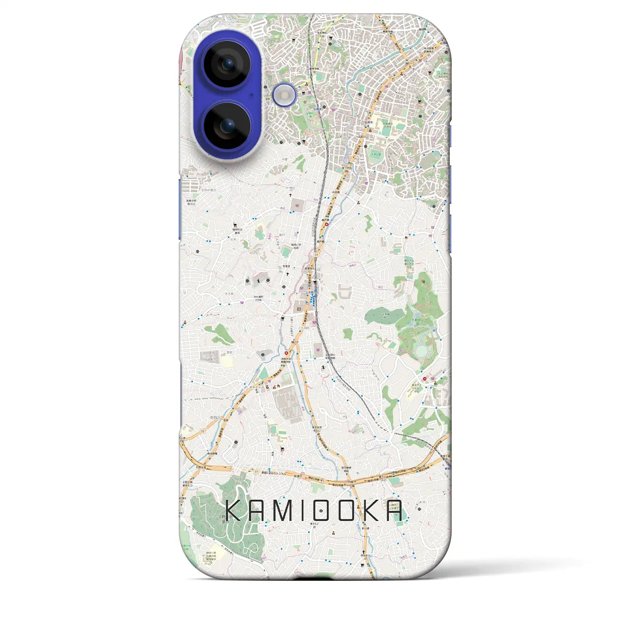 【上大岡(神奈川県)】地図柄iPhoneケース(バックカバータイプ)ナチュラル・iPhone 16 Pro Max 用