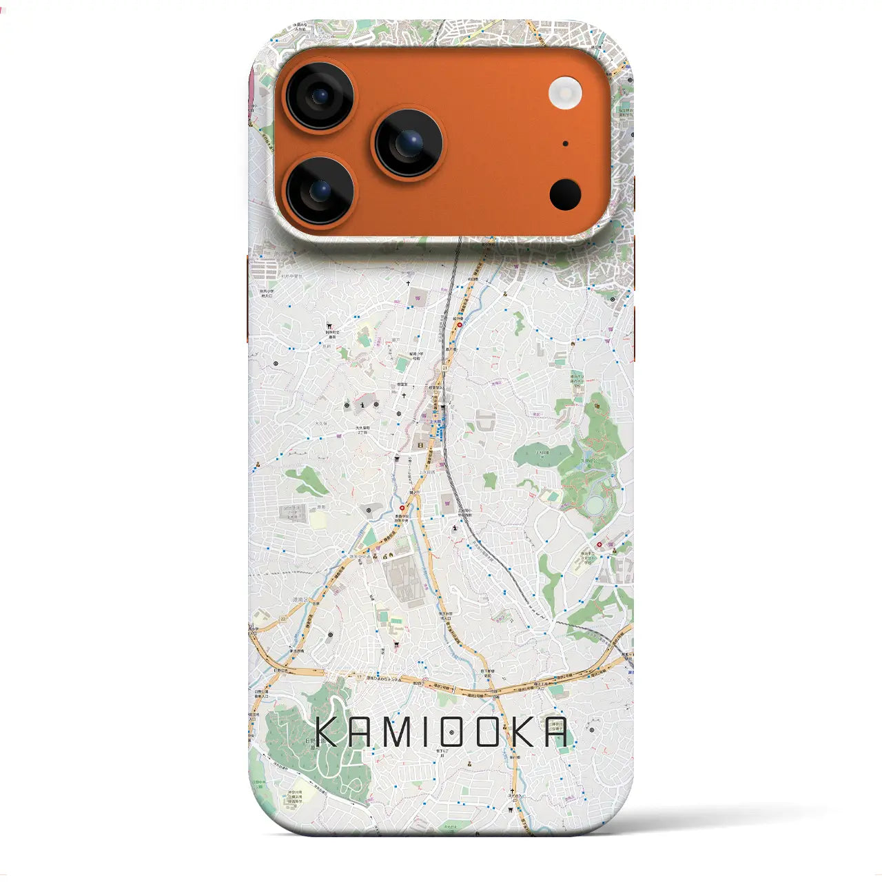 【上大岡(神奈川県)】地図柄iPhoneケース(バックカバータイプ)ナチュラル・iPhone 17 Pro Max 用